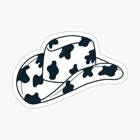 Cowgirl Hat, Stickers For Sale, Cow Print, Water Bottles, Vinyl Decal, Cow, Cowboy, Cars, For Sale