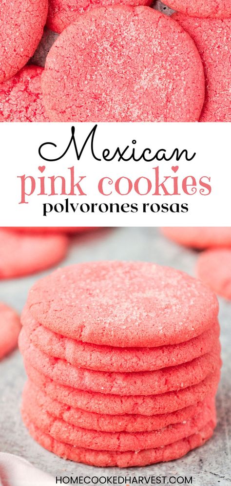 Paloma Sugar Cookies, Desserts For A Mexican Dinner, Mexican Sweet Recipes, Easy Desserts For Mexican Dinner, Vegan Mexican Cookies, Pink Mexican Cookies, Christmas Cookies Mexican, Mexican Cookies Polvorones, Cortadillo Mexican Pink Cake