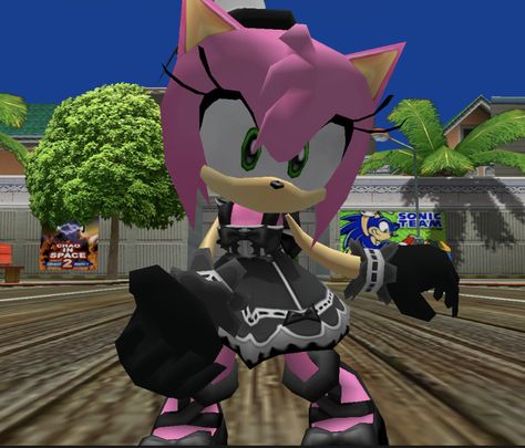 Amy Rose Sonic Adventure 2 Amy Sonic Frontiers, Goth Amy Rose, Amy Rose Jazzybreal, Gothic Amy Rose, Sonic The Hedgehog Amy Rose, Amy Rose Sonic Adventure, Sonic Adventure 2, Disney Encanto, Sonic Adventure