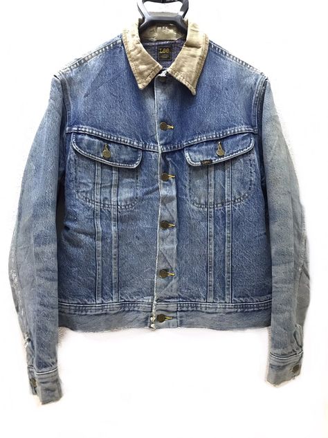 Vintage 80s Lee Sanforized Blanket Denim Trucker Jacket | Grailed Denim Trucker Jacket, Men's Outerwear, Union Made, Trucker Jacket, Mens Outerwear, Denim Fashion, Vintage Men, Blue Color