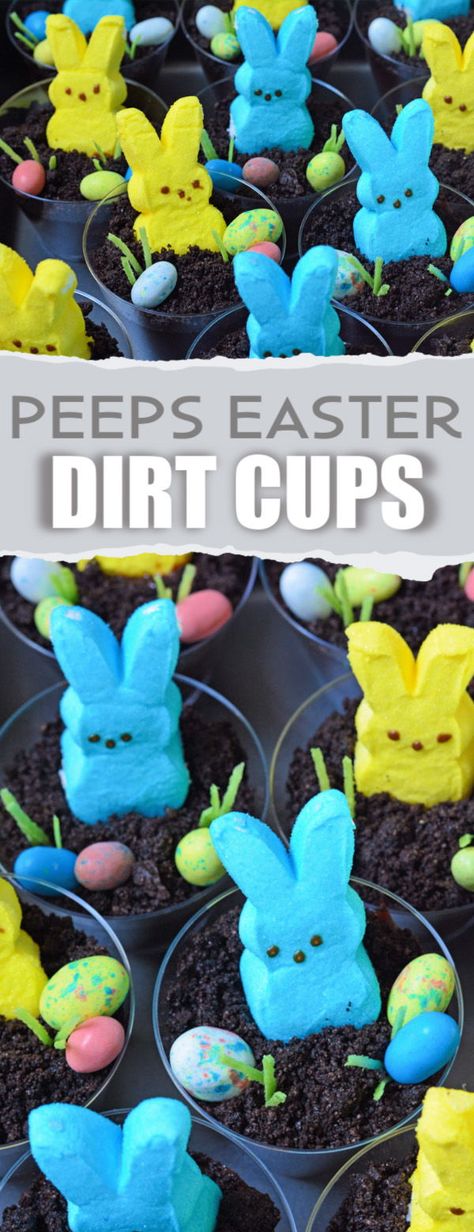 Dirt Cups Easter, Easter Dirt Cups, Cute Easter Desserts, Snack To Make, Easter Classroom, Kids Easter Party, Easter Party Food, Easy Easter Treats, Dirt Cups