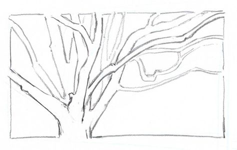 Learn to draw tree trunks by overlapping branches while working from the foreground to the background. Draw Tree Branches, Draw Tree, 3d Drawing Tutorial, 3d Drawing Techniques, Draw A Tree, Branch Drawing, Fall Drawings, Landscape Art Painting, 3d Drawings