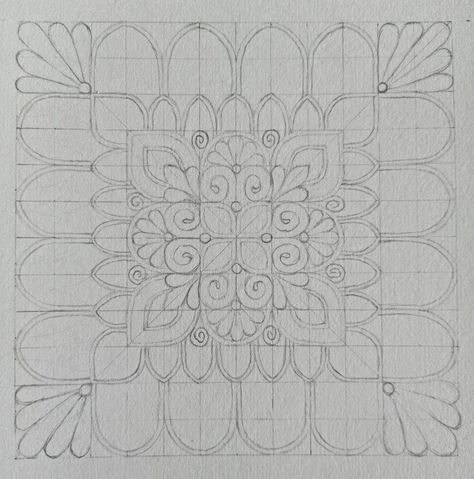 Square Mandala Design Pattern, Square Mandala Drawing, Lippan Art Square Design, Square Mandala Art, Square Lippan Art, Square Mandala Design, Mandala Square, Square Mandala, Geometric Patterns Drawing