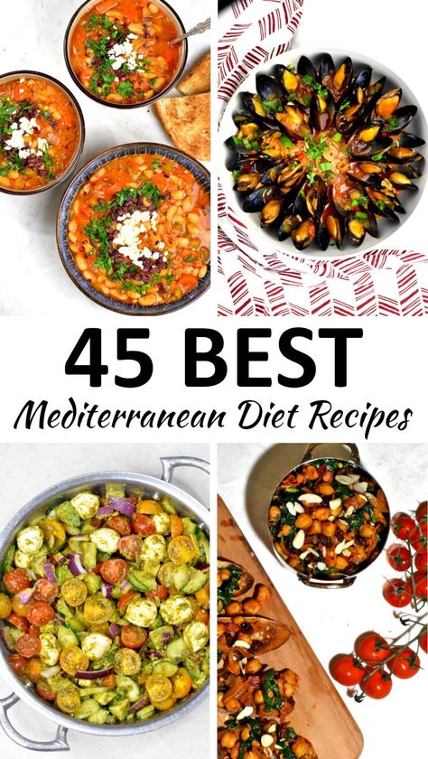 Meditterean Diet Recipes, Bible Recipes, Mediterranean Recipes Healthy, Mediterranean Diet Recipes Dinners, Med Diet, Mediterranean Ritual, Mediterranean Meals, Mediterranean Quinoa Salad, Mediterranean Diet Meal Plan