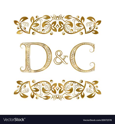 A And C Logo, Ks Love Images, Ornamental Elements, D C, C Initial, Letter Vector, Logo Symbol, Business Partners, Initials Logo