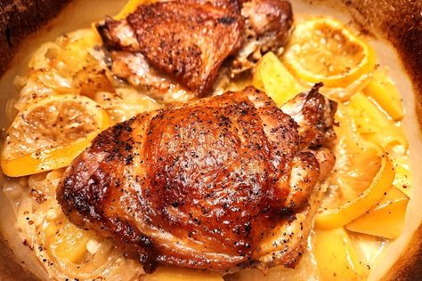 Dutch Oven Turkey, Turkey Thigh Recipes, Braised Turkey, Oven Turkey, Turkey Thigh, 30seconds Food, Turkey Thighs, Recipe With Lemon, Butter Potatoes