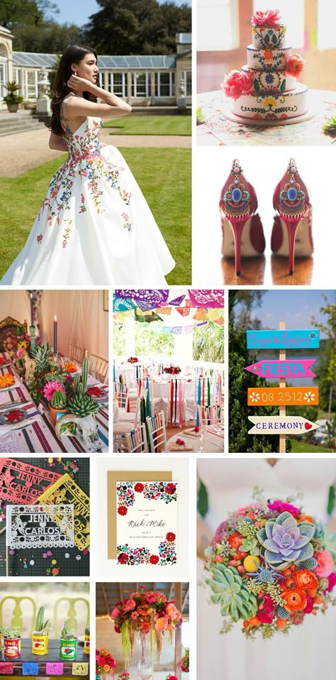 Folk Art Wedding, Mexican Theme Wedding, Wedding Bridesmaid Bouquets, Sassi Holford, Mexican Themed Weddings, Blossom Wedding, Fiesta Wedding, Inspiration Moodboard, Boda Mexicana