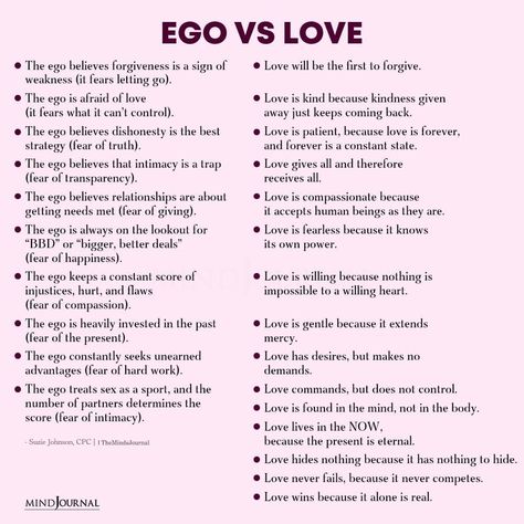 Ego Vs Love, Ego In Relationship, Ego Quotes Relationships, Ego Relationship, What Is Ego, Ego Vs Soul, Overcoming Jealousy, Heart Drawings, Afraid Of Love