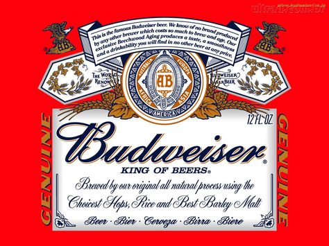 BUD Metal Beer Signs, Budweiser Logo, Brewery Logo, Malt Beer, Garage Man Cave, Classic Cocktail Recipes, Bar Basement, Recipe Tin, Basement Kitchen