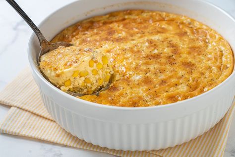 Cornbread Recipe With Creamed Corn, Corn Souffle Recipe, Corn Soufflé Recipe, Corn Souffle, Spinach Souffle, Chicken Tortillas, Souffle Recipe, Passover Meal, Recipe With Cream Cheese