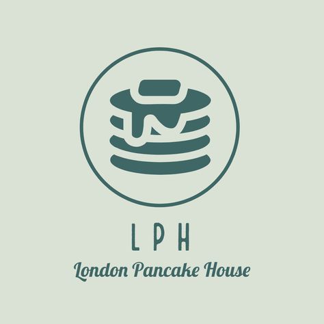 a logo for a London Pancake house Pancake Logo Design Ideas, Pancake Branding, Pancake Logo Design, Pancake Logo, Storefront Ideas, Pancake Shop, Egg House, Pancake Designs, Lettermark Logo