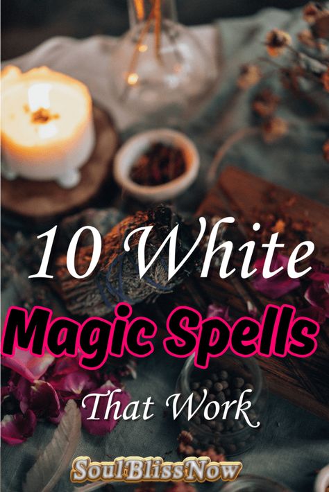 White Magic spells can work, but you may not know how to use this type of energy. White Magic is a type of magic that brings good energy towards you and puts good energy into the universe. Some people become curious about spellcasting when they have a need, are looking for true love, or want to manifest money. White Candle Magic, White Candle Spells, White Witch Spells, White Magic Love Spells, House Magic, Manifestation Spells, White Magic Spells, Money Spells That Work, Money Honey