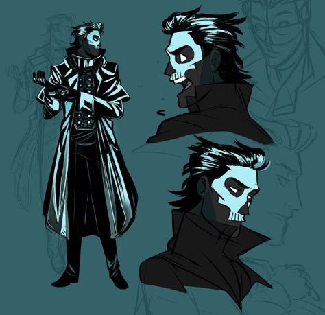 Skull Character Design, Gentleman Town, Prince Canary, Baron Samedi, Art Character Design, Character Design Male, Poses References, Male Character, Character References