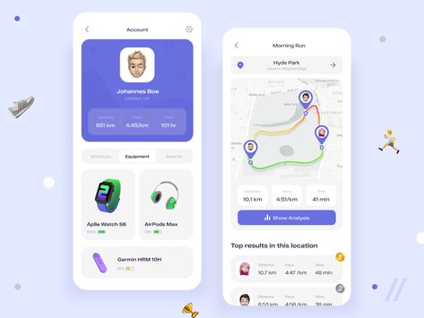 Ui Portfolio, Running App, Ui Ux 디자인, App Interface Design, Ticket Design, Ux Design Inspiration, Fitness App, Mobile App Ui, App Interface