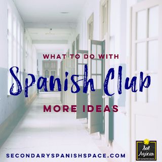 Spanish Club Activities, Spanish Club Ideas, Space Club, Spanish Learning Activities, Spanish Games, Teacher Info, Learning Spanish For Kids, Middle School Spanish, Spanish Lesson Plans