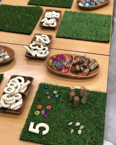 Maths Eyfs, Playing With Numbers, Early Years Maths, Numeracy Activities, Reggio Inspired Classrooms, Eyfs Classroom, Reggio Classroom, Montessori Math, Numbers Preschool