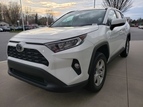 2020 Toyota Rav4 in Super White  Hickorytoyota.com Ask for Brenda Boggs 🎀 White Toyota Rav4, White Suv Aesthetic, Toyota Rav4 Aesthetic, Rav4 Interior, 2023 Toyota Rav4, 2020 Toyota Rav4, White Toyota, White Suv, Black Superstar