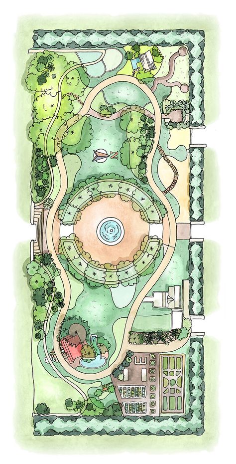 Emma Kelly — Handsome Frank Illustration Agency Hospital Landscape, Public Park Design, Public Garden Design, Hardscaping Ideas, Garden Design Home, Playgrounds Architecture, Architecture Site Plan, Landscape Architecture Plan, Architecture Drawing Presentation