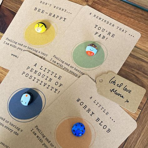 #cutegifts #etsyorder #handmade #uk 💕 #pals #mentalhealthawareness Worry Stones Poem, Sel Strategies, Diy For Mom, Marble Crafts, Positive Education, Kindness Club, Pocket Pals, Marbles Crafts, Pocket Hugs