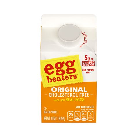 Egg Beaters Original - Egg Beaters Egg Substitutes, Egg Substitute In Baking, Low Cholesterol Diet, Egg Replacement, Egg Replacer, Vegan Baking Recipes, Liquid Eggs, Healthy Substitutions, Flax Egg