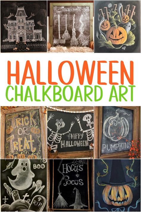 Fall Chalk Art Ideas Easy, Halloween Chalk Board Decor, Fall Halloween Chalkboard Art, Halloween Black Board Ideas, Happy Fall Y'all Chalkboard, Halloween Chalk Art Ideas, Spooky Season Chalkboard Art, Funny Halloween Chalkboard Art, Happy Fall Yall Chalkboard Art