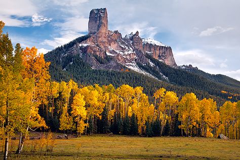 Colorado's Chimney Peak. Filming location for the shootout in True Grit with John Wayne. Colorado Vacations, Ridgway Colorado, Movie Map, Gorgeous Landscapes, Western Colorado, Southern Colorado, Chimney Rock, Southwest Colorado, Colorado Fall