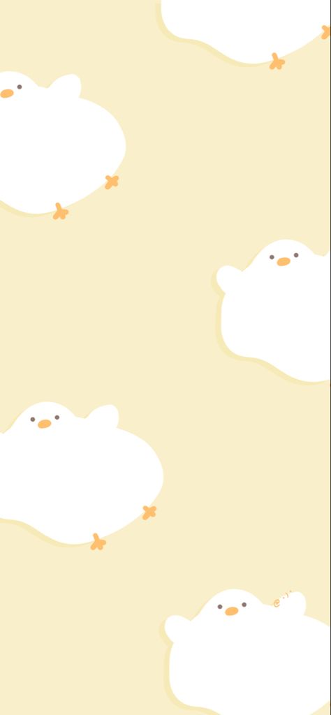 Duck Drawing Wallpaper, Cute Goose Wallpaper, Ducks Wallpaper Aesthetic, Duck Cute Wallpaper, Cute Ducks Wallpaper, Duck Background Wallpapers, Cute Duck Background, Kawaii Duck Wallpaper, Duck Homescreen