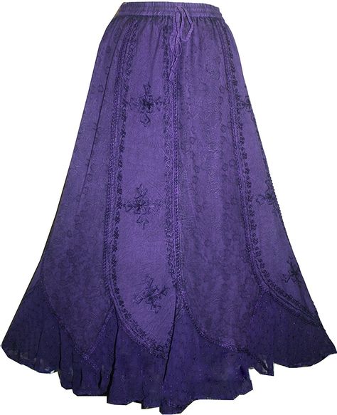 711 SK Agan Traders Gypsy Medieval Renaissance Skirt -- This is an Amazon Affiliate link. Continue to the product at the image link. Thread Ideas, Renn Faire, Ren Fair, Ren Fest, Peasant Skirt, Skirt Purple, Witch Fashion, High Waisted Maxi Skirt, Purple Skirt