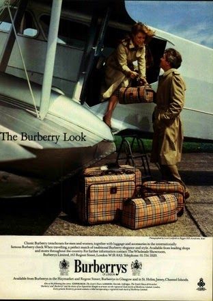 Burberry Aesthetic, Airplane Vintage, Burberry Plaid, Burberry Coat, Brand Icon, Burberry Trench Coat, Burberry Vintage, Vintage Luggage, Album Cover Design