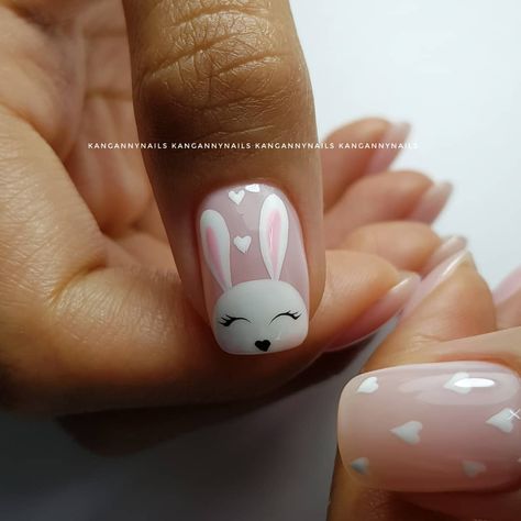 Fun Nail Art, Unghie Nail Art, Bunny Nails, Easter Nail Designs, Christmas Manicure, Easter Nail Art, Animal Nails, Easter Nails, My Nails