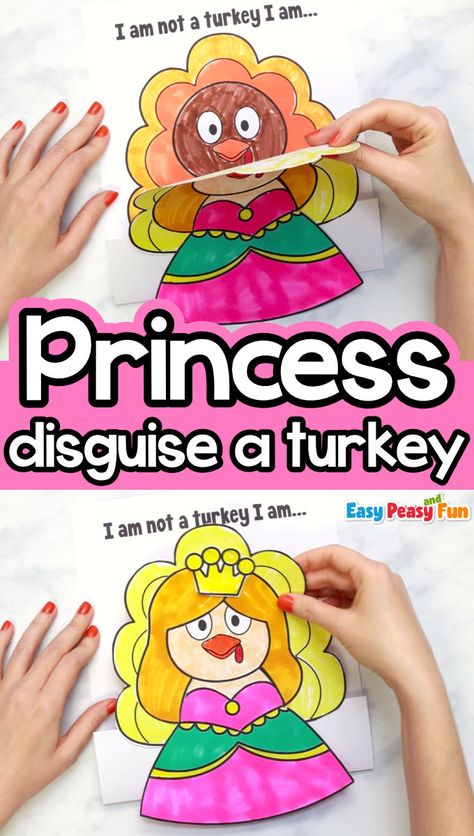 Disguise A Turkey As A Princess, Turkey In Disguise Printable Outfits, Disguise A Turkey Ideas Kids Princess, Ice Cream Turkey Disguise, Princess Peach Turkey Disguise, Princess Turkey Disguise Project, Turkey Disguise Project Printable, Disguise A Turkey Template Free, Easy Turkey Disguise Ideas