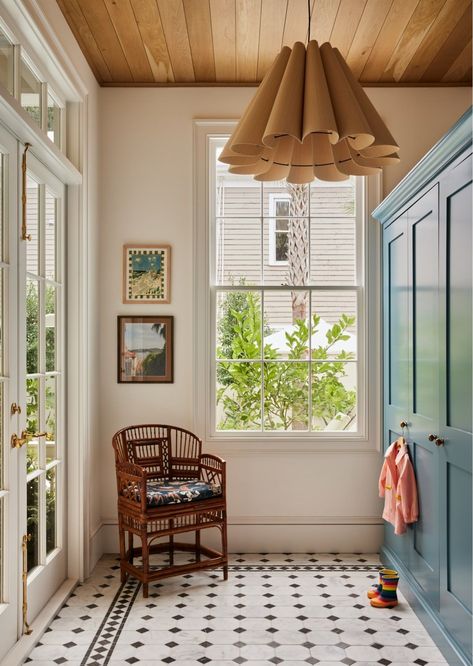 Scout & Nimble Blog | Interior Design Home Tours, Inspiration & More Charleston Homes Interiors, Pantry Tile, Charleston Interior Design, Italy Farmhouse, Mudroom Inspiration, Hidden Pool, Amber Interiors Design, Charleston House, Wabi Sabi Interior