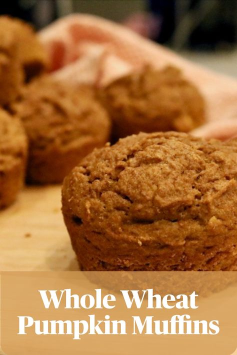 Whole Grain Pumpkin Muffins, Pumpkin Bread With Whole Wheat Flour, Wheat Flour Muffin Recipes, Fresh Milled Pumpkin Muffins, Fresh Milled Flour Pumpkin Muffins, Recipes Using Wheat Flour, Wheat Flour Desserts, Recipes With Whole Wheat Flour, Whole Wheat Muffin Recipes