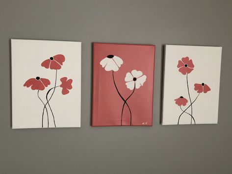 Simple Canvas Paintings Set Of 3, Tri Paintings Canvases, Two Piece Painting Ideas, Painting Ideas On Canvas 3 Piece, Triple Canvas Painting Ideas, Multi Canvas Painting Ideas Acrylics, Tri Canvas Painting Ideas, Multi Canvas Painting Ideas Easy, 3 Canvas Painting Ideas Diy Wall Art