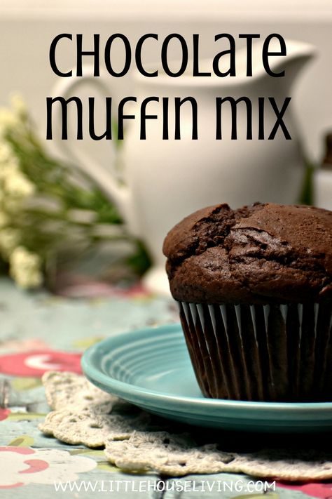 The Best Easy Chocolate Muffin Mix Recipe for your pantry Homemade Muffin Mix, Muffin Mix Recipe, Chocolate Muffin Recipe, Chocolate Muffin, Double Chocolate Muffins, Homemade Muffins, Muffin Mix, Chocolate Chip Muffins, Lou Lou