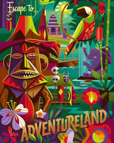 Jeff Granito (@jeffgranitodesigns) • Instagram photos and videos Jeff Granito, Poster Competition, Disney Classroom, Tiki Lounge, Planner Setup, Enchanted Tiki Room, Tropical Escape, Tiki Room, Disney Scrapbook