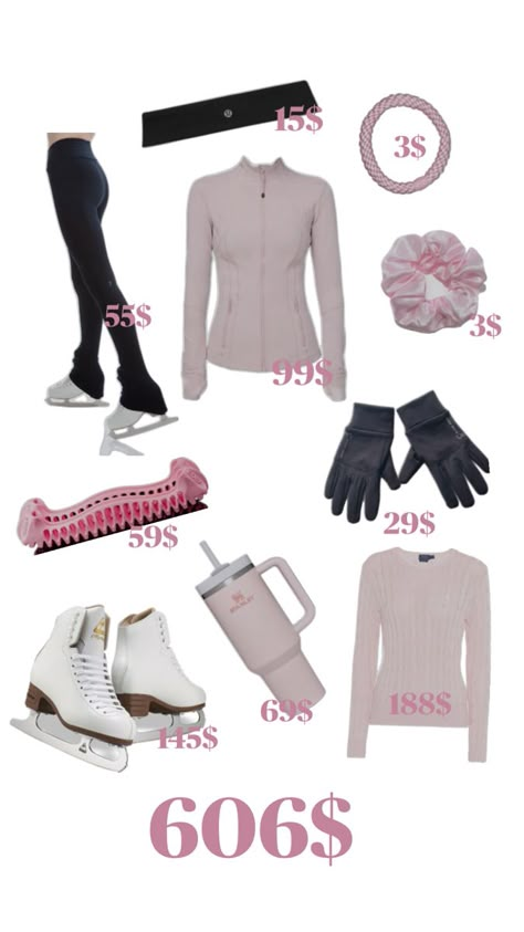 Ice skating outfit inspo+prices! Skate Aesthetic Outfits, Ice Skating Beginner, Figure Skating Moves, Skate Outfit, Skating Outfit, Skate Fits, Figure Ice Skates, Cheer Workouts, Figure Skating Outfits