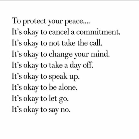 It's Okay to protect your peace. It Will Be Ok Quotes, Protect Your Peace, Inner Peace Quotes, Falling In Love Quotes, Positive Mental Health, Tracee Ellis Ross, Peace Quotes, Note To Self, Happy Quotes