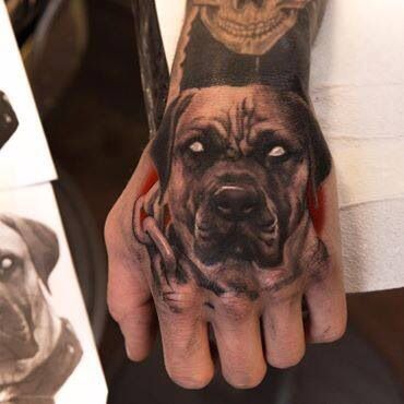 Cool Ink... Back Of Hand Tattoos, Rottweiler Tattoo, Knuckle Tattoos, Wicked Tattoos, Back Of Hand, Weird Tattoos, Hand Tattoo, Tattoo Sleeve Designs, Foot Tattoos