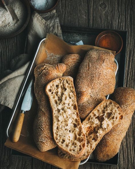 S a r a h B r u n e l l a on Instagram: “{**no starter required, they're made with instant dry yeast**} Loats of you already made this ciabatta bread when I posted it in stories.…” Bread Bakery, Best Bread, Ciabatta Bread, Best Bread Recipe, Kitchen Stories, Bakery Bread, Fun Baking Recipes, Bread Recipes Homemade, Quick Bread