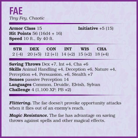 D&D 5e Homebrew Statblock for the Fae creature / monster – designed by Me.Mimic for engaging tabletop adventures. Smile Art, The Fae, Dnd Stuff, Never Trust, Dungeons And Dragons, Canning, Art, Quick Saves