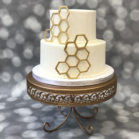 Honeycomb Birthday Cake, Honeycomb Wedding Cake, Bee Themed Wedding Cake, Honey Comb Cupcake Stand, Bumble Bee Wedding Cake, Meant To Bee Cake Topper, Bee Wedding Cake, Themed Wedding Cakes, Honeycomb