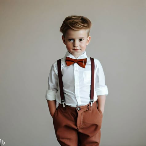 Brown Ring Bearer Outfit, Orange Ring Bearer Outfit, Terracotta Ring Bearer Outfit, Ring Bearer Outfit Brown, Fall Ring Bearer Outfit, Terracotta Groomsmen Attire, Ringbearers Outfits, Wedding Page Boys, Rusting Wedding