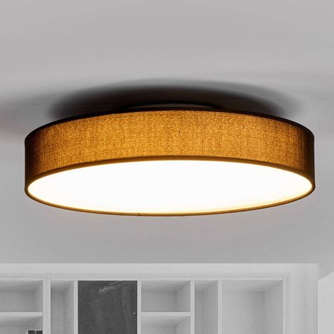 Plafonnier En Textile Moderne Led, Saira - Taille : Taille Unique Fabric Ceiling, Ceiling Lamps Living Room, Ceiling Light Fittings, Lounge Lighting, Ceiling Lights Living Room, Led Ceiling Lamp, Led Spot, Low Ceiling, Diode