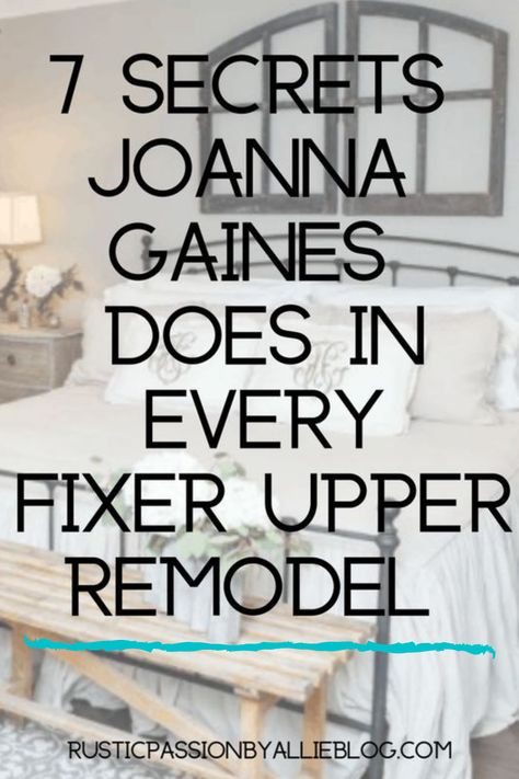 If you want to decorate just like Joanna gaines does & look like a pro decorator these tips will help you! I love the neutral decor that she uses in your entryway, living room, kitchen, and master bedroom. These fixer upper remodels are gorgeous and will bring you tons of farmhouse inspiration. #farmhouse #farmhousedecor #farmhousestyle #joannagaines #fixerupper #livingroomdecor #livingroom #neutralhomedecor #homedecor #bedroom #bedroomdecor #modernfarmhouse #diy #home #interiordesign #decor Fixer Upper Style Bedroom, Fixer Upper Bedrooms, Joanna Gaines Design, Gaines Fixer Upper, Affordable Farmhouse Decor, Fixer Upper Joanna Gaines, Chambre Inspo, Joanna Gaines Style, Rustic Modern Farmhouse