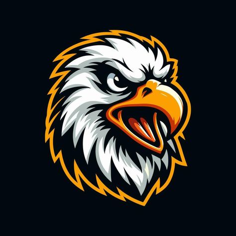 Eagle head mascot logo template Cute Eagle, Mascot Illustration, Eagle Mascot, Esports Logo, Nfl Teams Logos, Eagle Logo, Cartoon Logo, Mascot Logo, Eagle Head