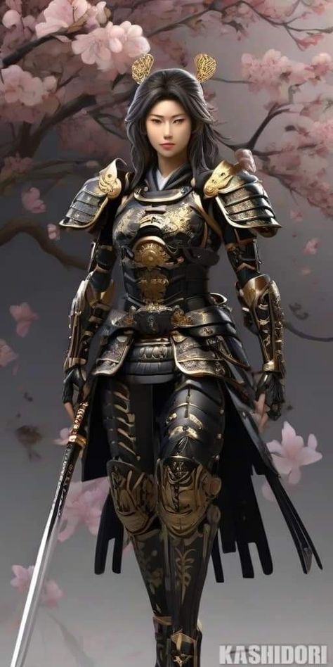 Geisha Warrior Art, Female Samurai Character Art, Samurai Fashion, Dark Tiger, Samurai Concept, Female Samurai, Geisha Tattoo, Chinese Warrior, Geisha Art