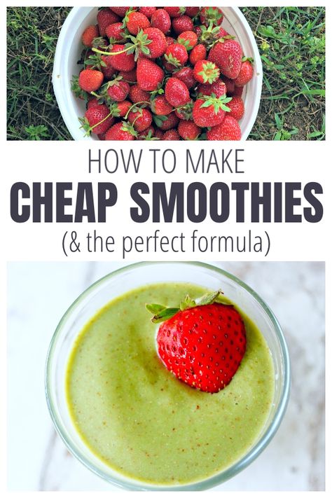 How to Make Cheap Smoothies - Frugal hacks to help you get the most bang for your buck out of your healthy green smoothies. From CheapskateCook.com #healthyliving #greensmoothie #savemoney #budget #realfood Cheap Healthy Smoothies, Cheap Smoothie Recipes, Cheap Smoothies, Frugal Hacks, Cheap Healthy, Healthy Green Smoothies, Smoothie Packs, Cheap Healthy Meals, Easy Meal Plans