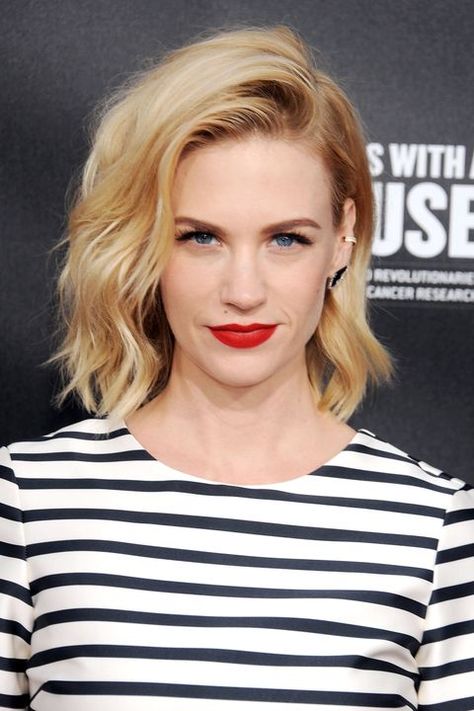 January Jones Hair, Jaime Ray Newman, Blonde Hair Pictures, Celebrity Bobs Hairstyles, Blonde Hair Colour Shades, Honey Hair Color, Long Hair Models, January Jones, Cool Blonde Hair