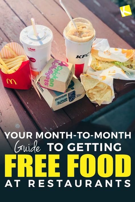 Your Month-to-Month Guide to Getting Food Freebies at Restaurants Free Food Coupons, Kfc Coupons, Insomnia Cookies, Free Coupons By Mail, American Foods, Restaurant Coupons, Secret Menu Items, Kids Eat Free, Product Testing